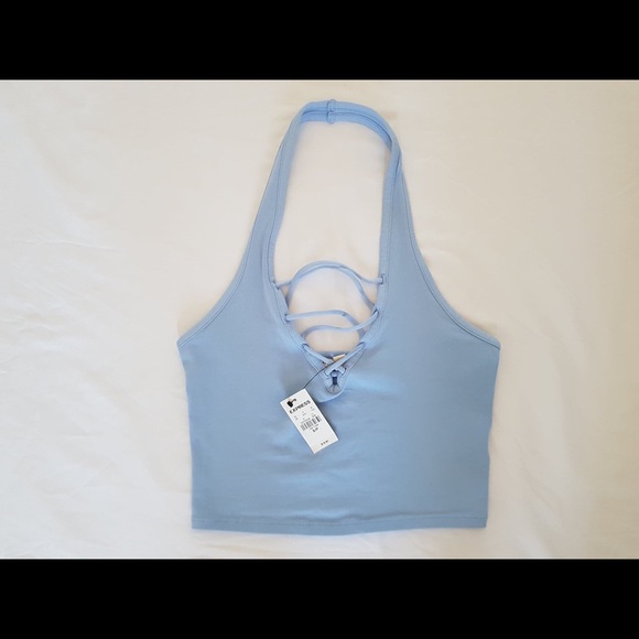 NEVER WORN Cropped Halter Top - Picture 2 of 2